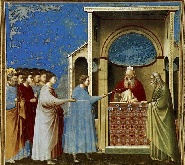 GIOTTO di Bondone The Bringing of the Rods to the Temple china oil painting image